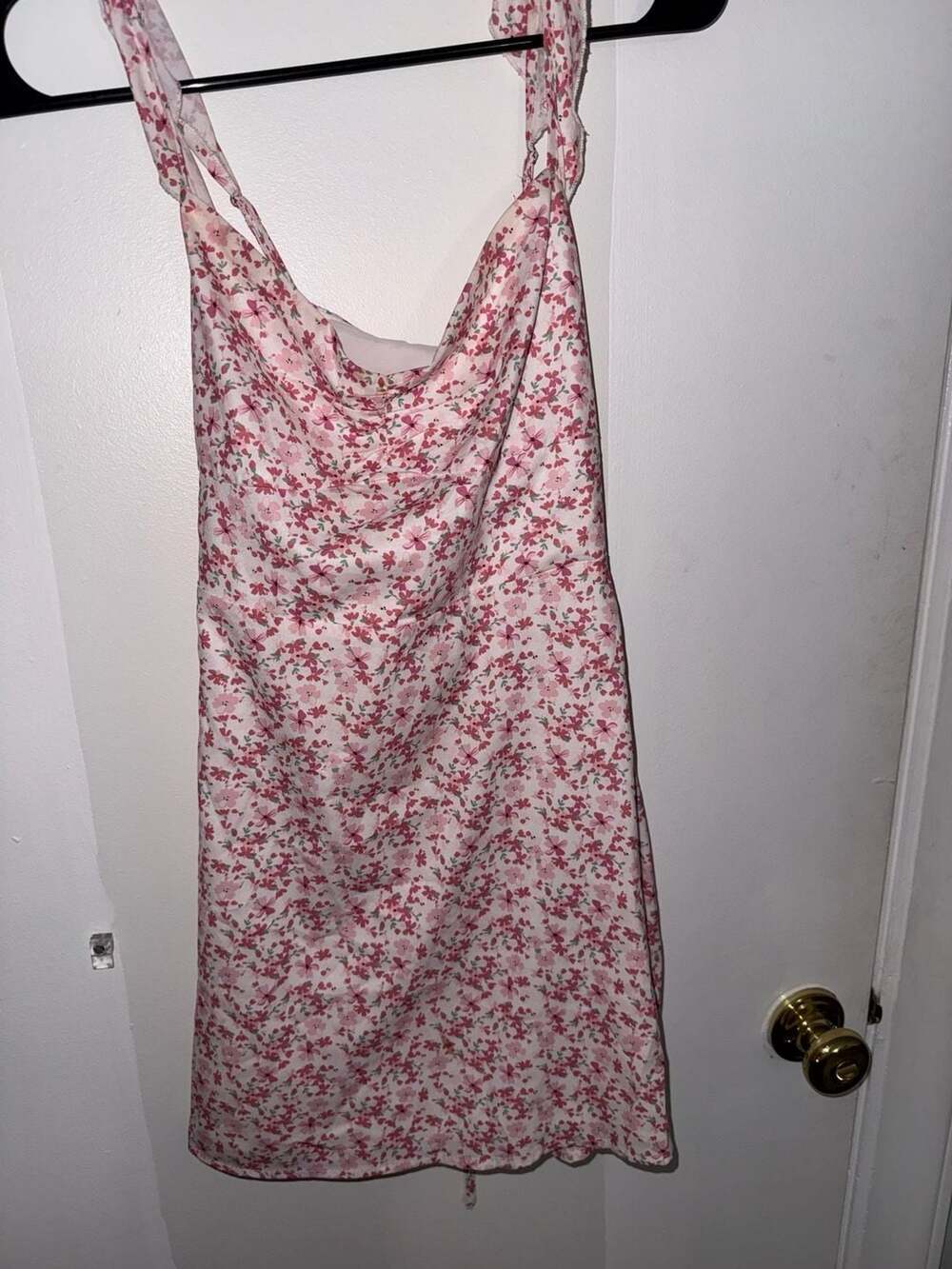 Princess Polly Pink Floral Cowl Neck Mini Slip Dress